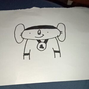 Black and White Cartoon Art Print